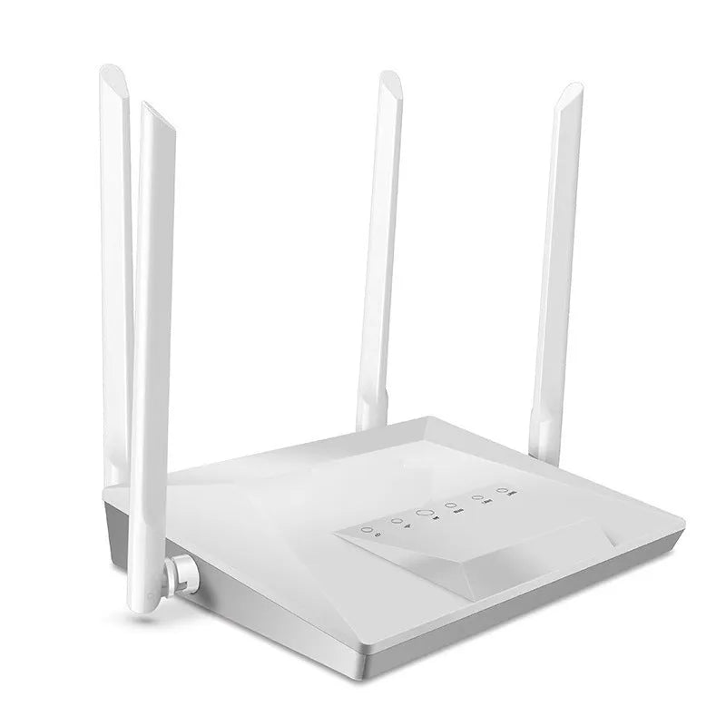 White compact 300Mbps 2.4G wireless router home card with LTE support, 86.5mm cube size