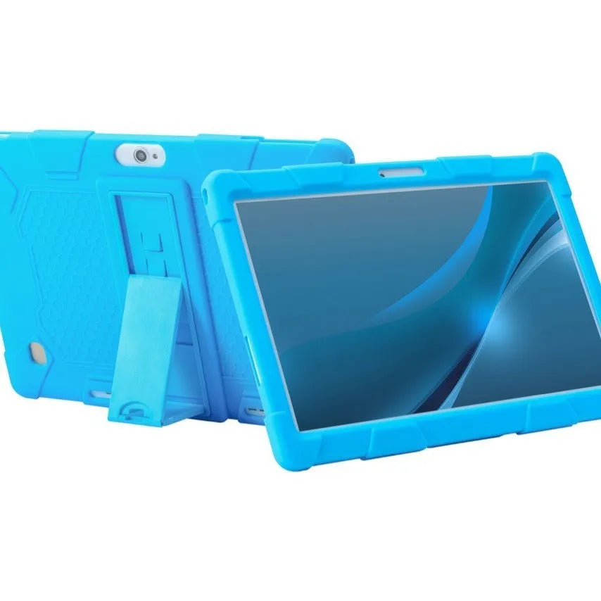 Little Overlord H10 Pro M20 10.1-inch silicone tablet case in pink colour with built-in kickstand