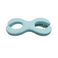 Blue memory foam cervical pillow with cylindrical traction design for neck support