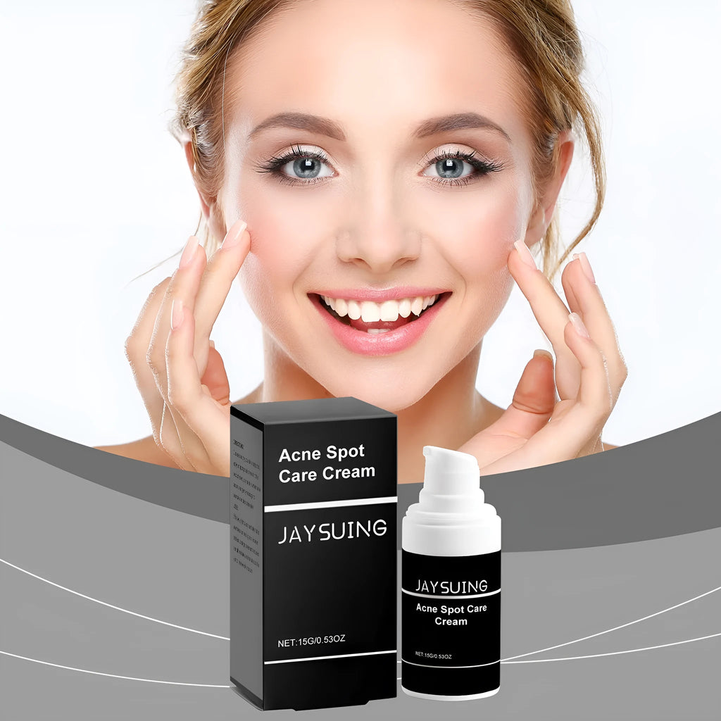 15g jar of hydrating acne cream with mint, tea tree oil and aloe ingredients