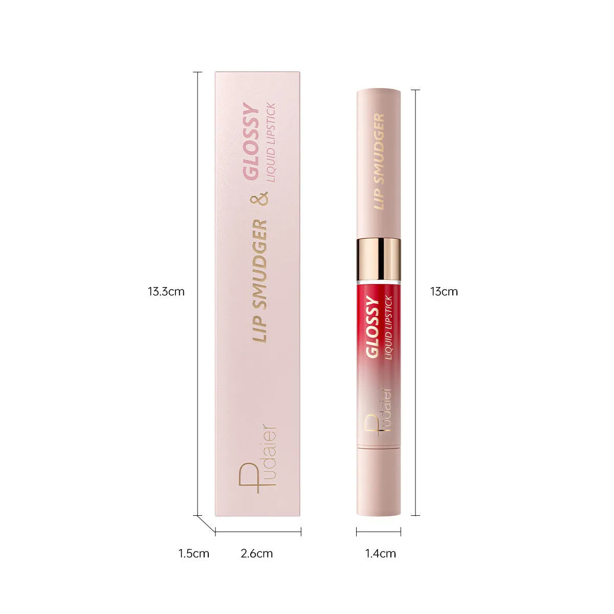 Double-headed matte lipstick showing ten colour options from 01 to 10 shades