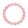 Natural white strawberry quartz crystal ball bracelet with 10-10.8mm geometry-shaped beads