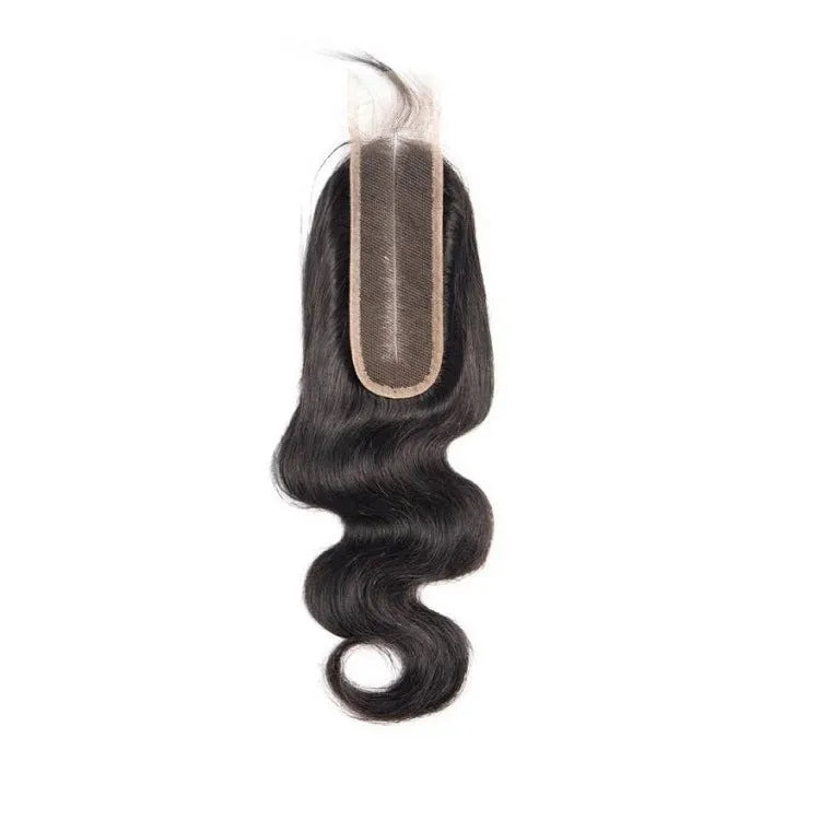 Hand-woven straight human hair wig in natural colour, showing length options from 8 to 20 inches.