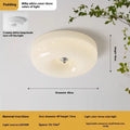 American style ceiling lamp with three colour light settings in cream colour and white options