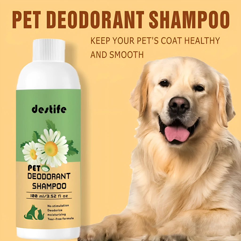 100ml pet shampoo bottle for dogs and cats with fragrance and deodorant properties