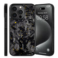 Carbon fibre magnetic phone case for iPhone 16 Pro Max and Google Pixel 9 Pro XL in black, blue, gold, purple, red, silver.