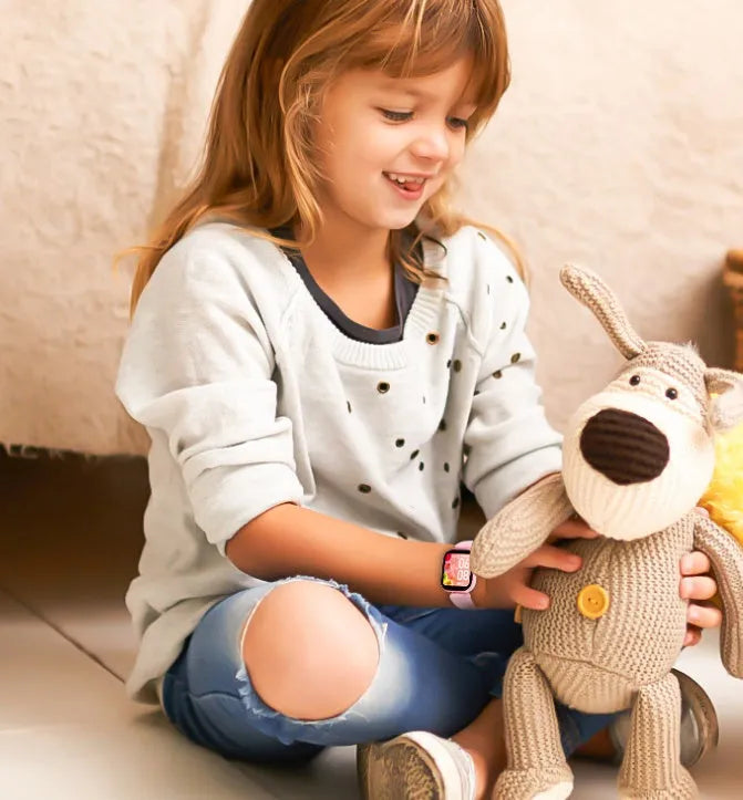 Blue H39T smart children's watch with a sporty TPU strap and a 1.4-inch screen displayed on a wrist.