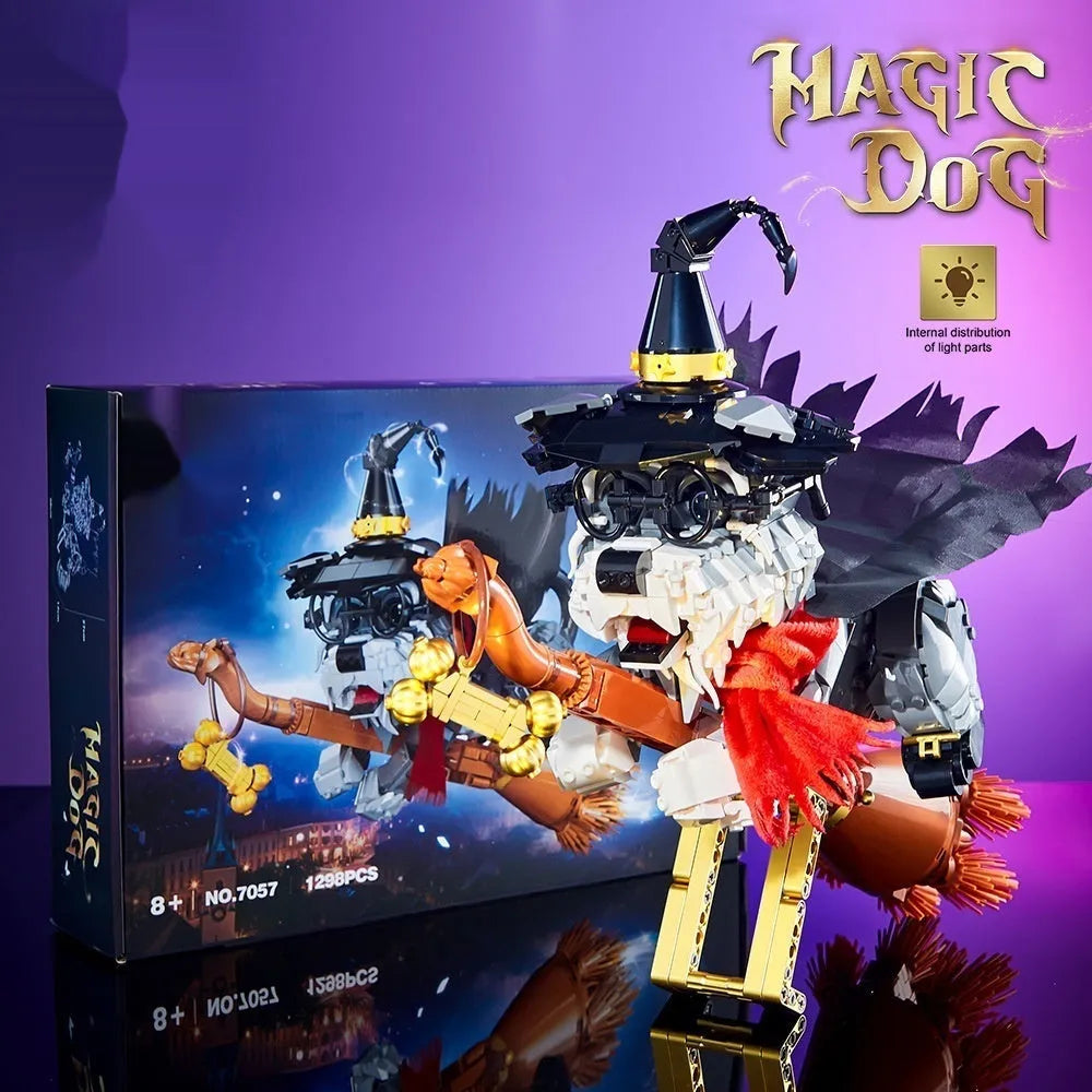Magic Schnauzer plastic building blocks model in black, colour box packing, for ages 7 to 14