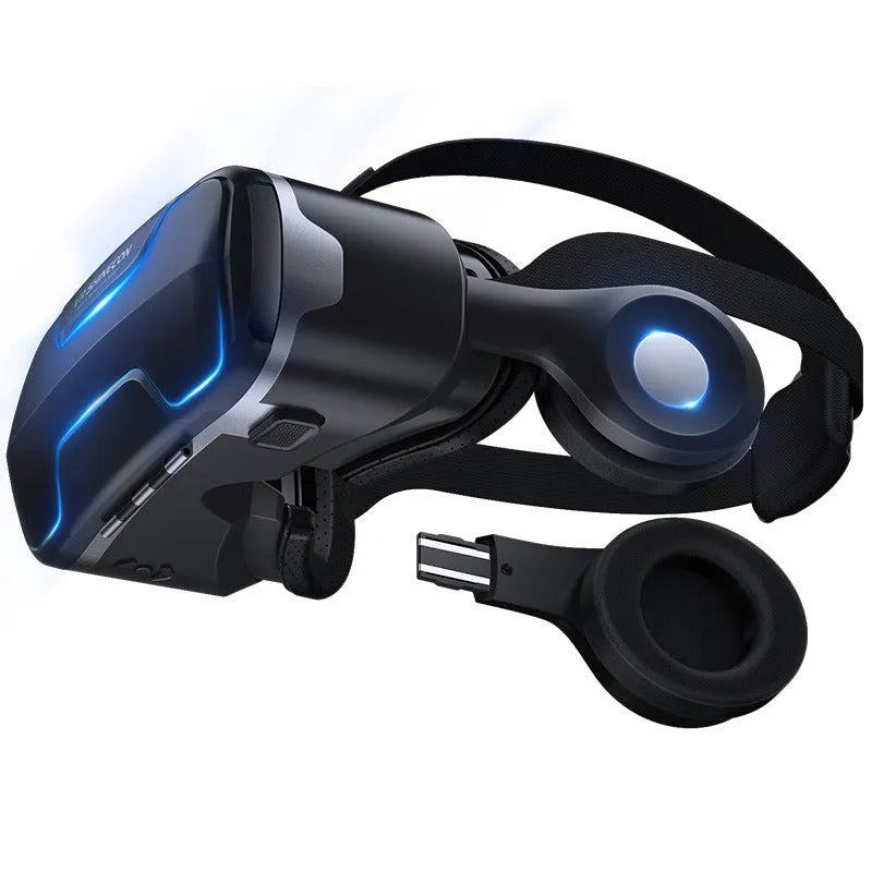 VR headset with 96 degree field of view, 42mm aspheric lens, adjustable focus and elastic headgear for mobile phones