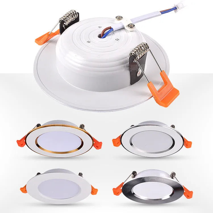 Aluminium anti-fog straw hat downlight ceiling spotlight in multiple size options