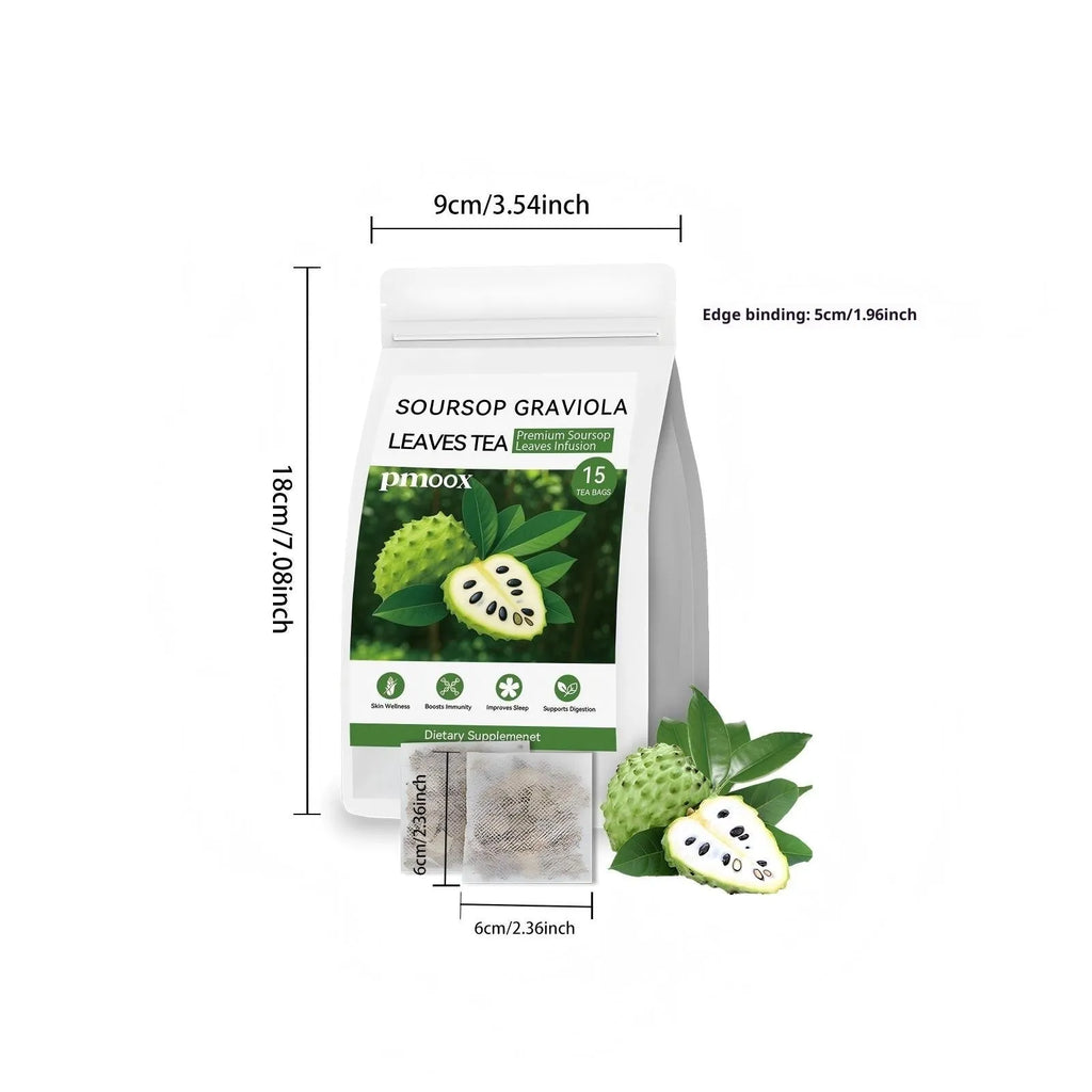 Qingrun Annona fruit leaf herbal tea pack containing 15 tea pieces for general use