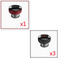 Electric vacuum cupping massage body cups with LCD display and control buttons in black colour variant