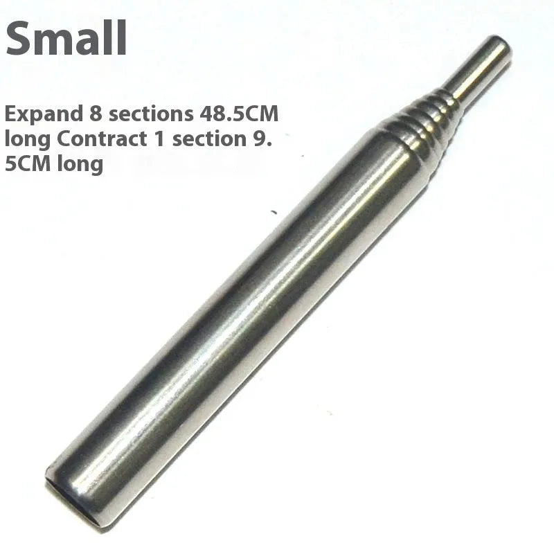 Stainless steel outdoor fire blowing stick for camping and picnics showing portable design