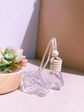 Car perfume pendant glass bottle in simple style with four colour and capacity options