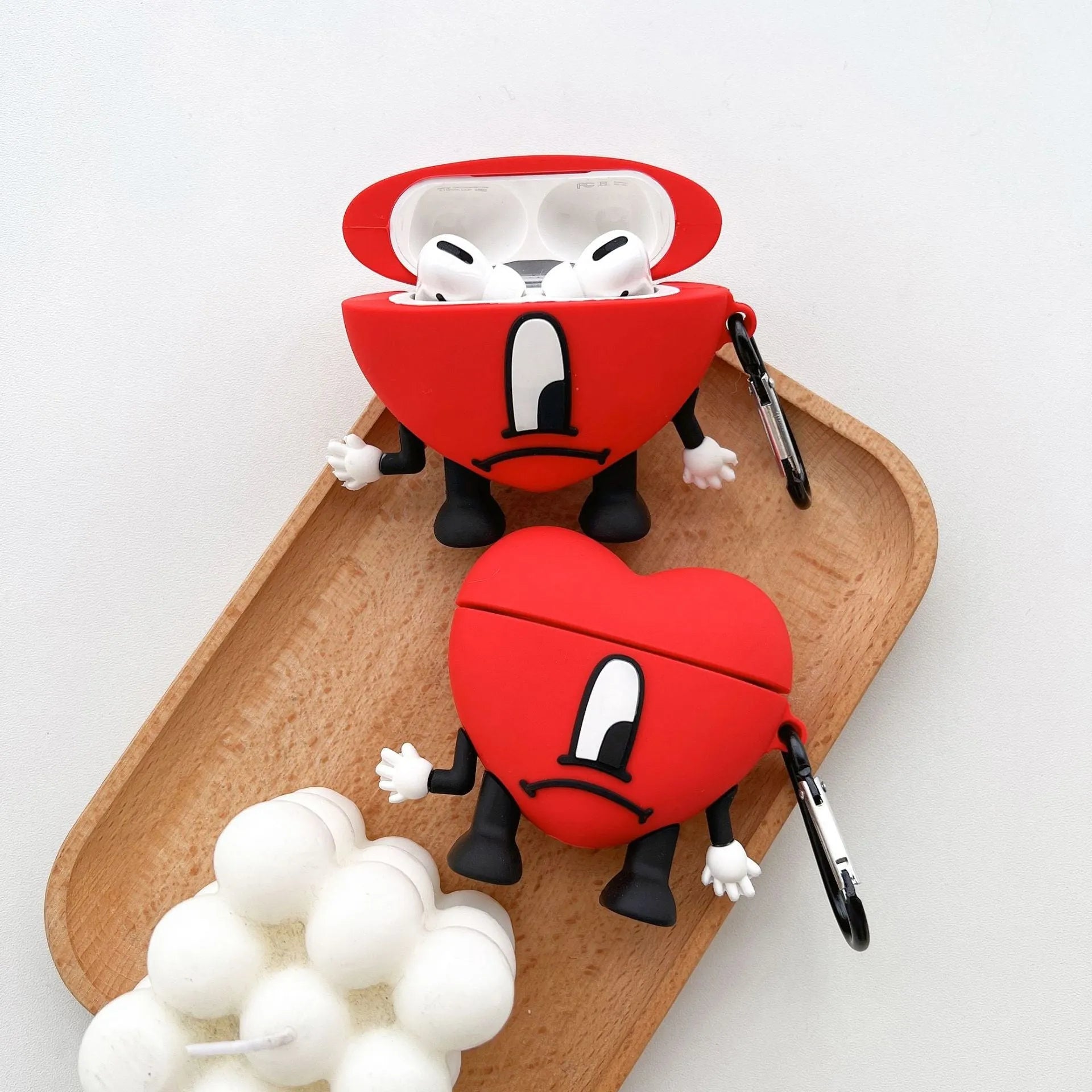 Cute silicone love earphone sleeve cartoon love feet design for AirPods case