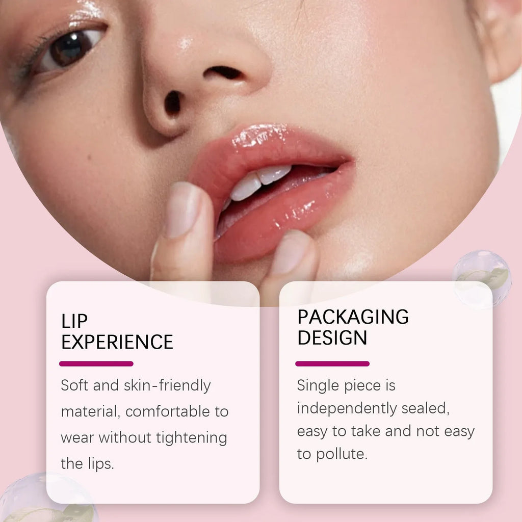 Silicone lip nursing adhesive bandage measuring 8 by 12 centimetres for moisturising lip care