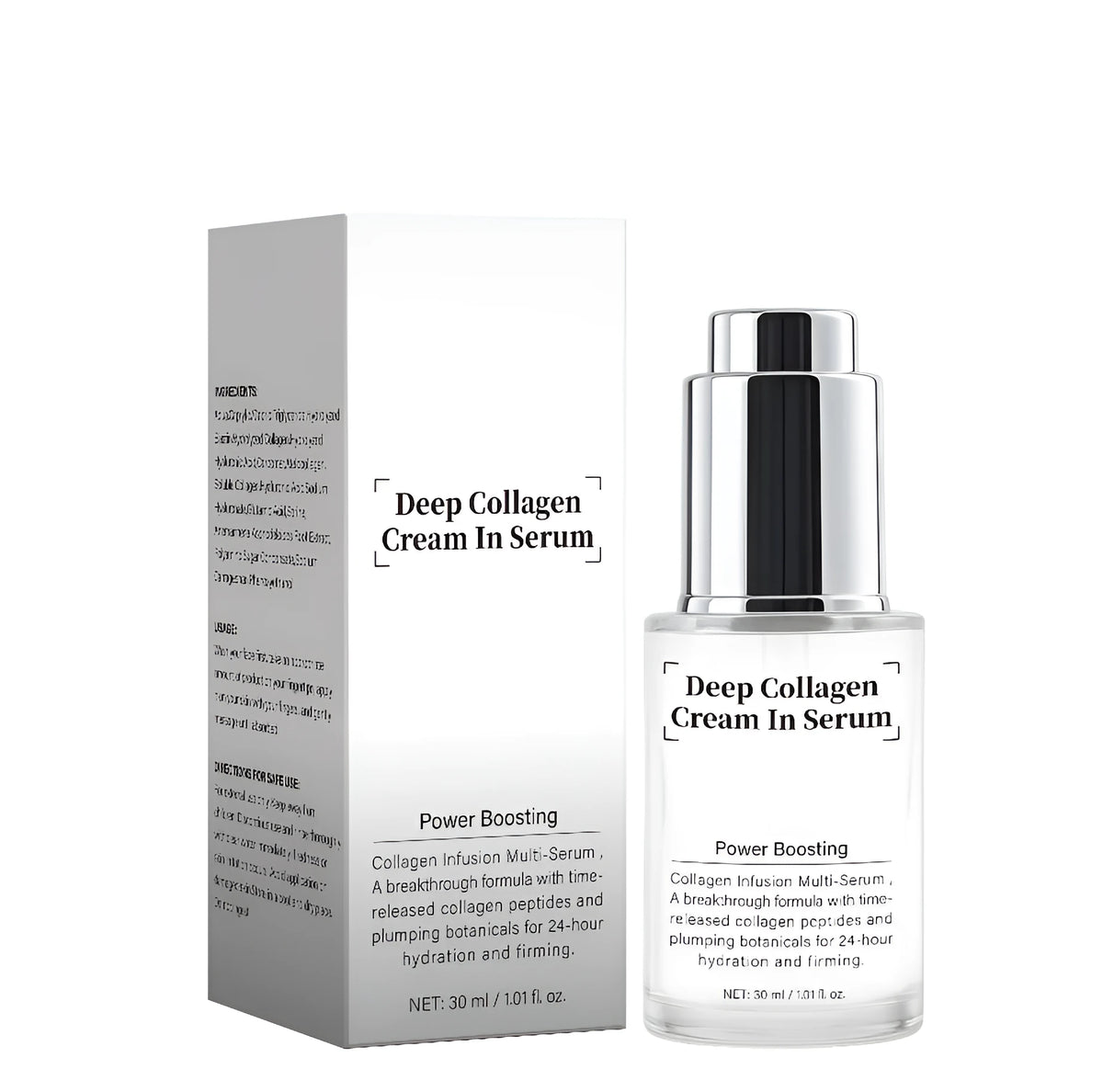 Deep Collagen Cream 30ml collagen-based face moisturiser in compact beauty tool size