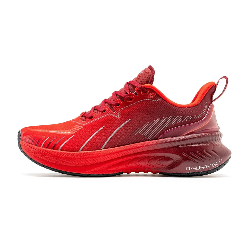 Low top running shoes in multiple colours with PU mesh upper and rubber sole.