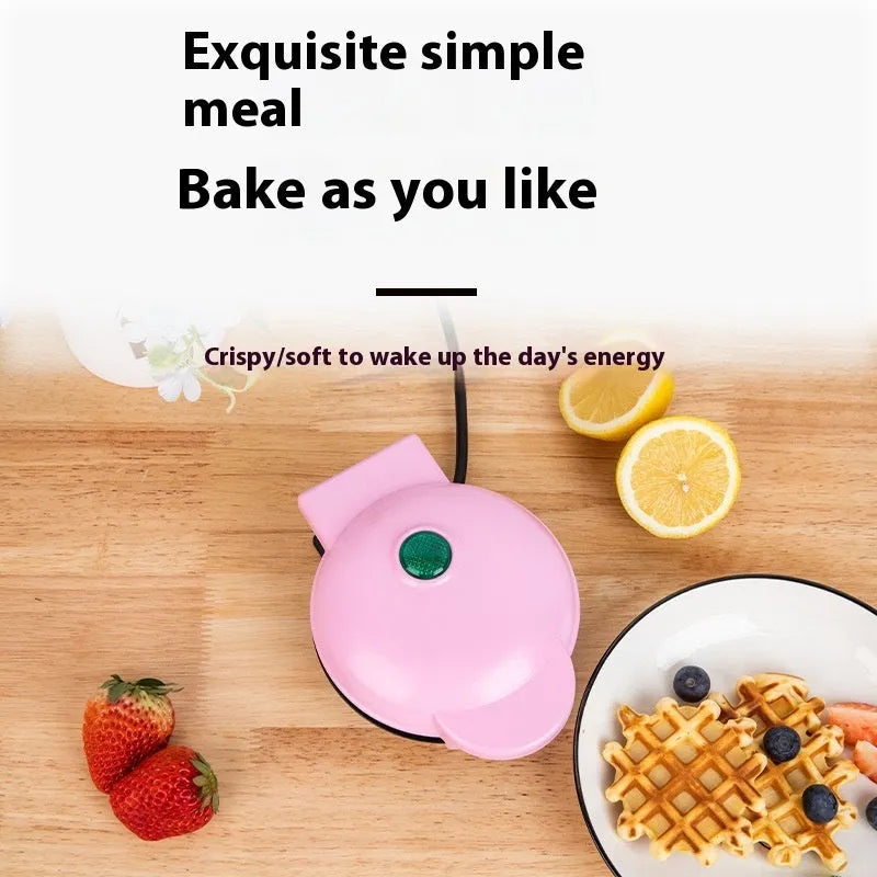 Mini waffle machine in white with electric heating tube, 16.5cm size