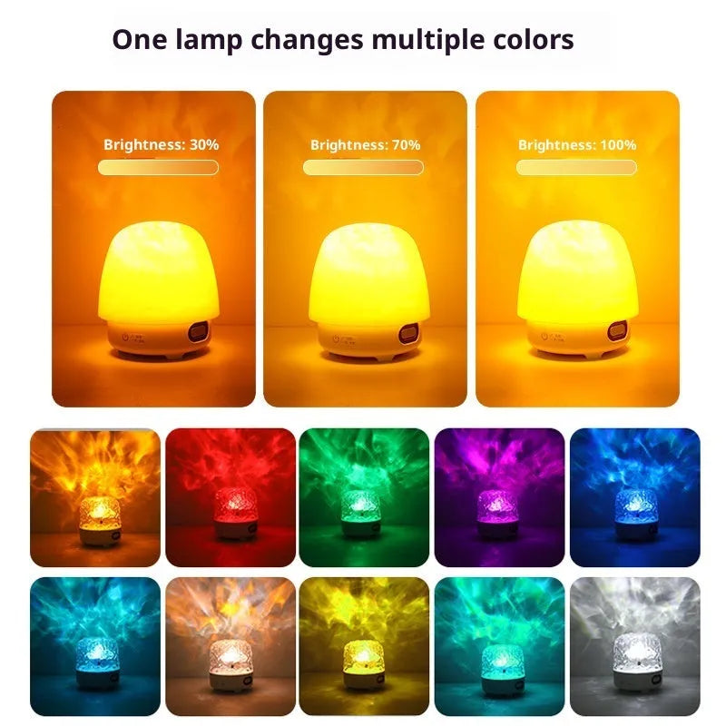 New Water Ripple smart Bluetooth stereo bedside lamp with 16-colour light and touch control in geometric shape