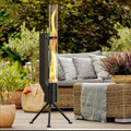 Vertical cast iron wood burning rocket furnace heating stove for courtyard decoration and heating.