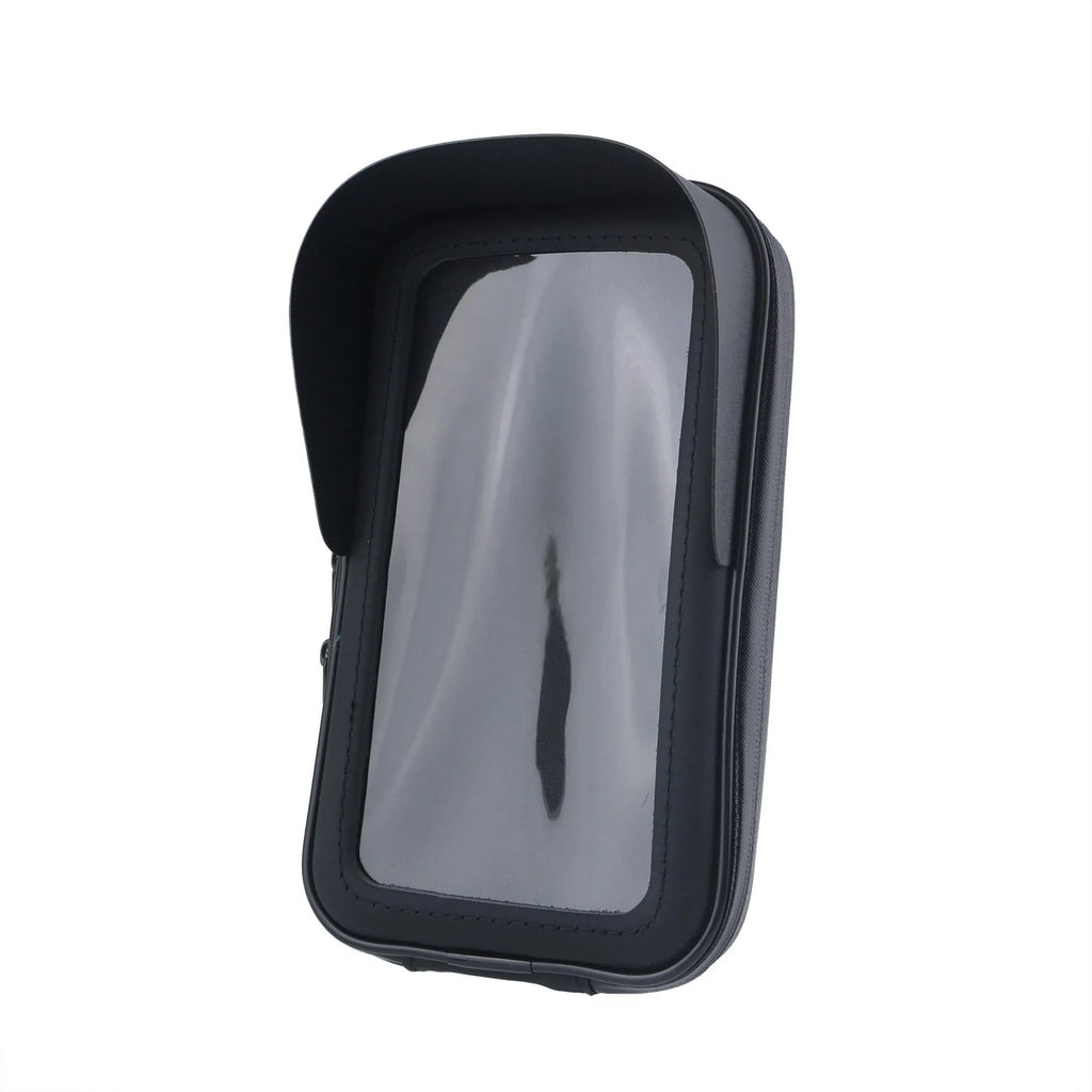 Waterproof cycling phone bag bracket mounted on bicycle handlebars with 6.5 inch capacity