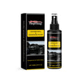 Silver aerosol can of car polishing spray, 3.7 cm wide and 14 cm tall, sitting in its cardboard box.