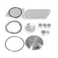 Silver aluminium alloy automotive valve cover for cooler exhaust gas recirculation plug replacement