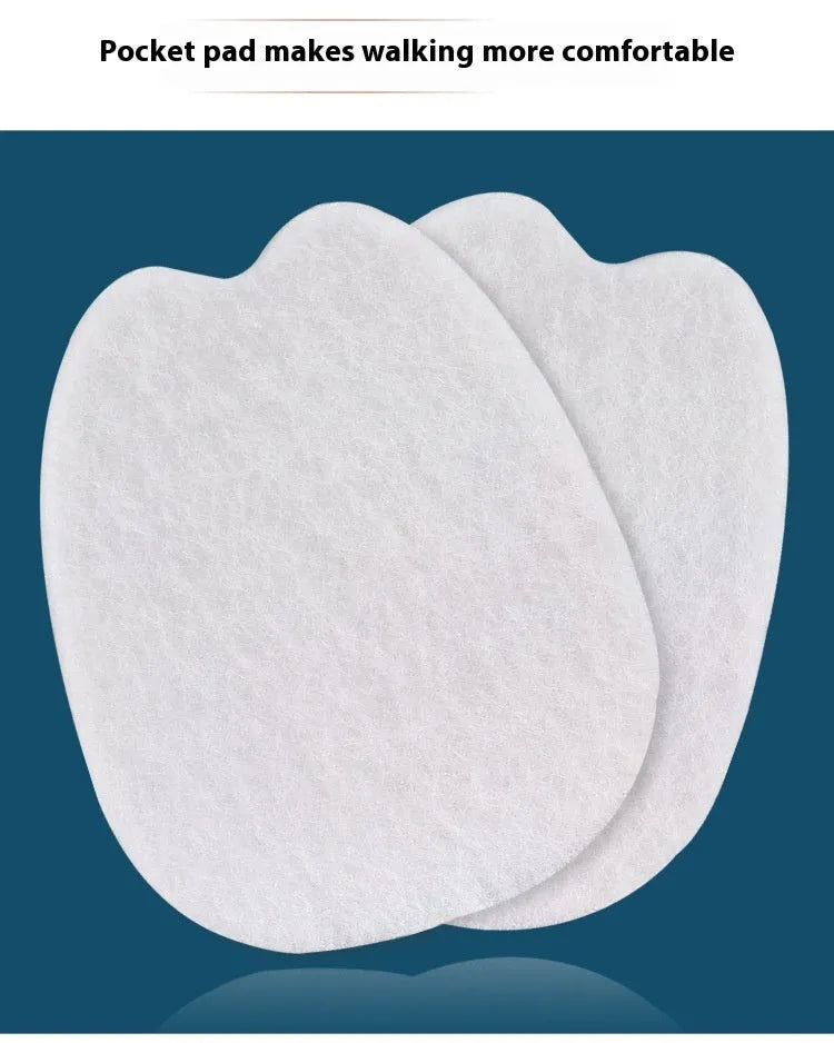 White thin felt shoe tongue protection stickers for anti-wear front palm coverage