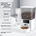 Stainless steel single bowl pet intelligent feeder with 5L capacity and multiple control model options