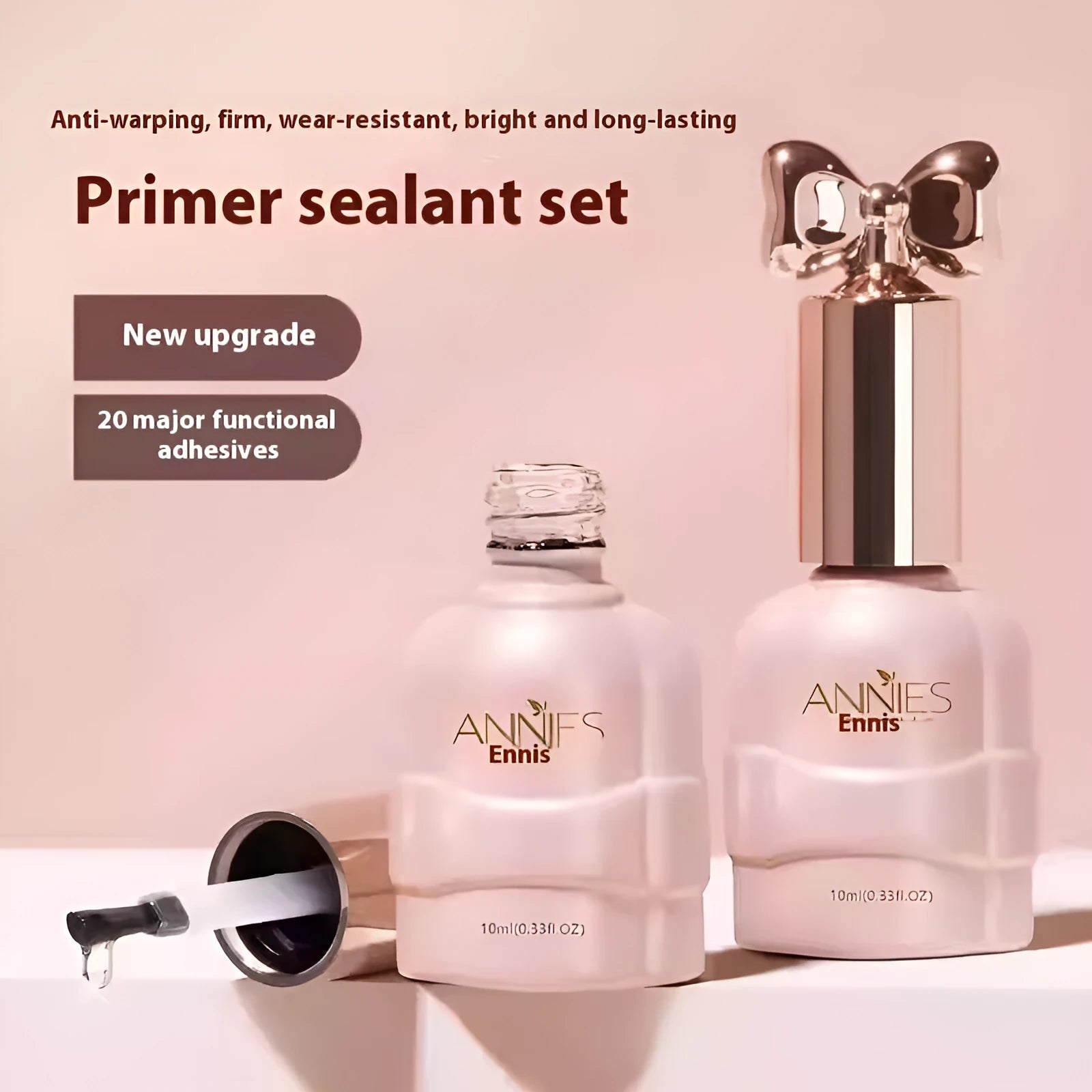 Micro glass bead cat's eye gel nail polish bottle showing magnetic nail art effect
