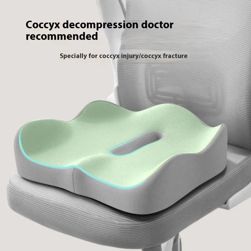 Waist rest seat cushion with memory foam filler in various colour options for office chair support