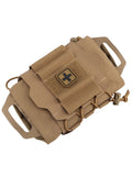 Nylon tactical first aid kit with one-handed pull-and-pull split quick deployment