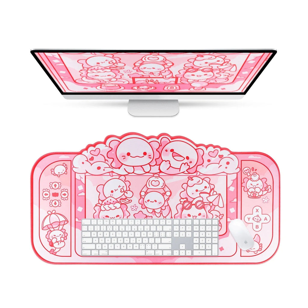 Hexagonal dragon crane machine cartoon anime design on 75cm cloth mouse pad with wrist support
