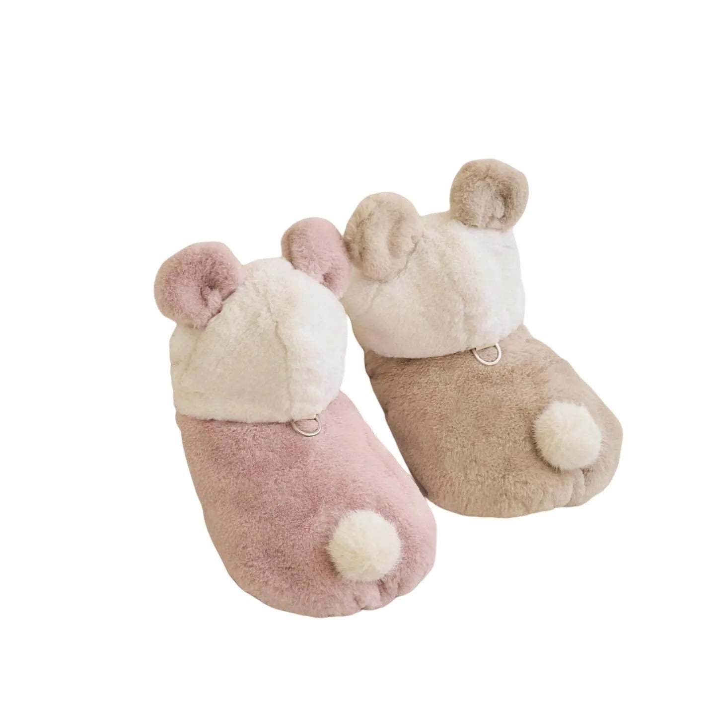 Light pink polyester coat for a dog, showing casual styling and a size range from XS to XL.