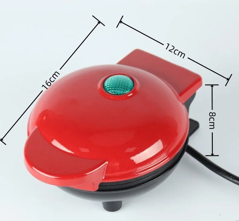Mini waffle machine in white with electric heating tube, 16.5cm size