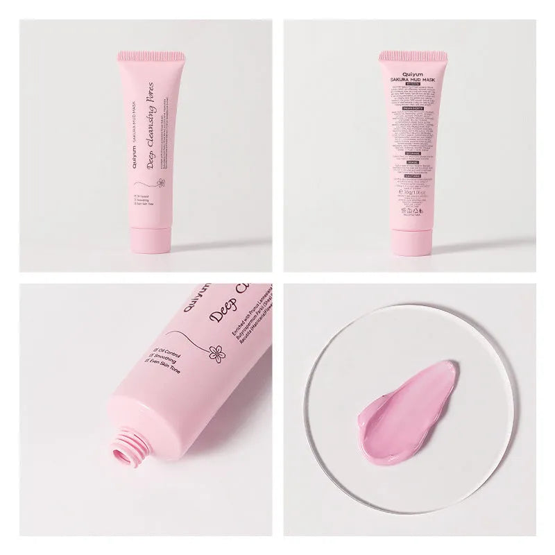 30g tube of cherry blossom mud facial mask for cleansing and moisturising