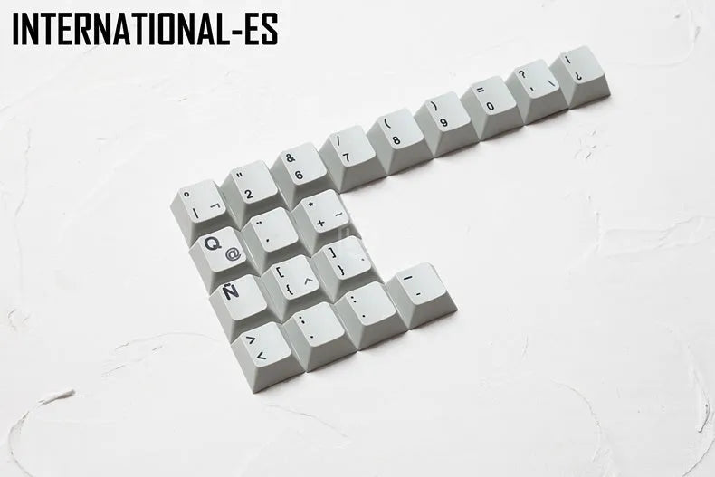 Wired computer keyboard with international symbols for multiple European language layouts