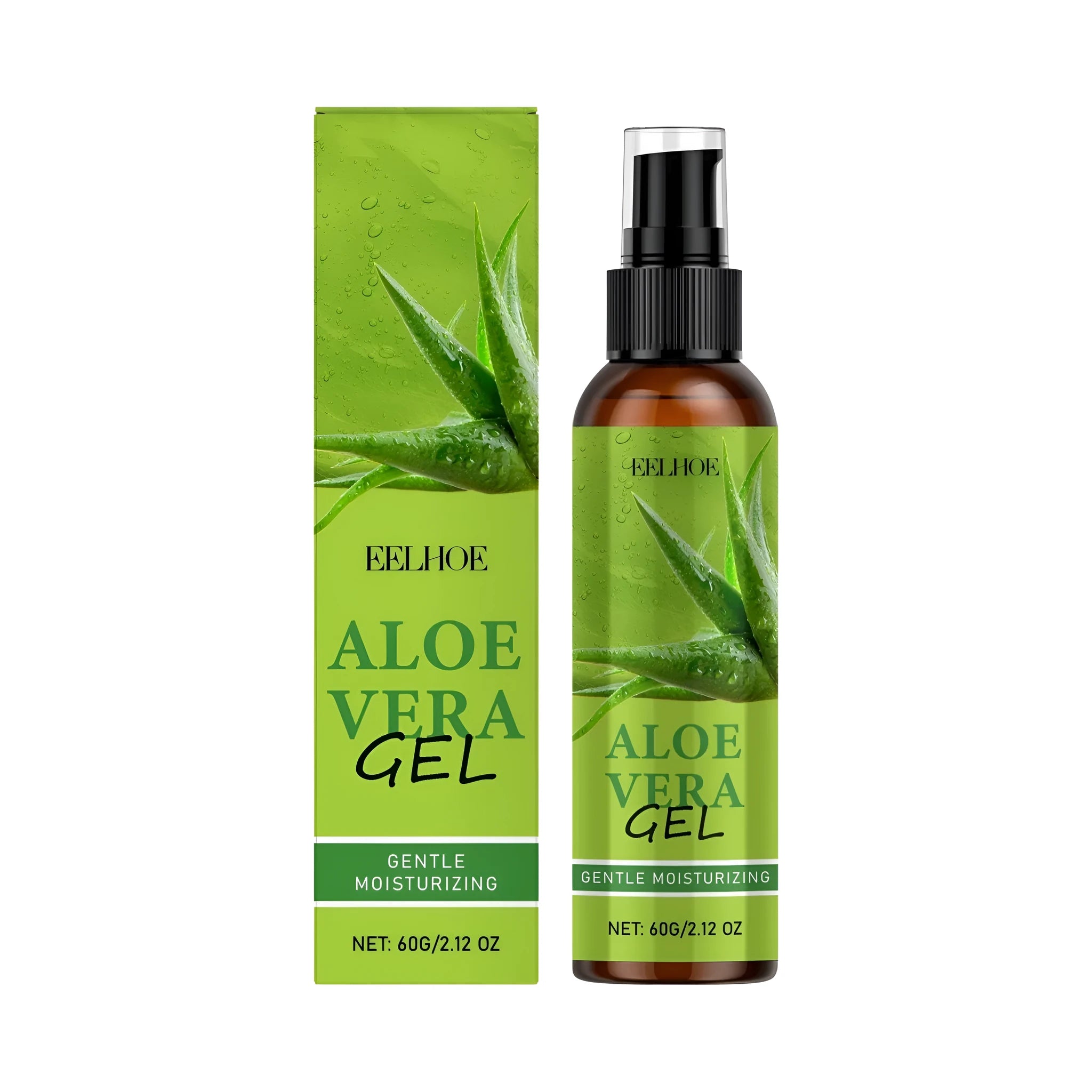 60g tube of clear aloe vera gel with hyaluronic acid and glycerin for skincare