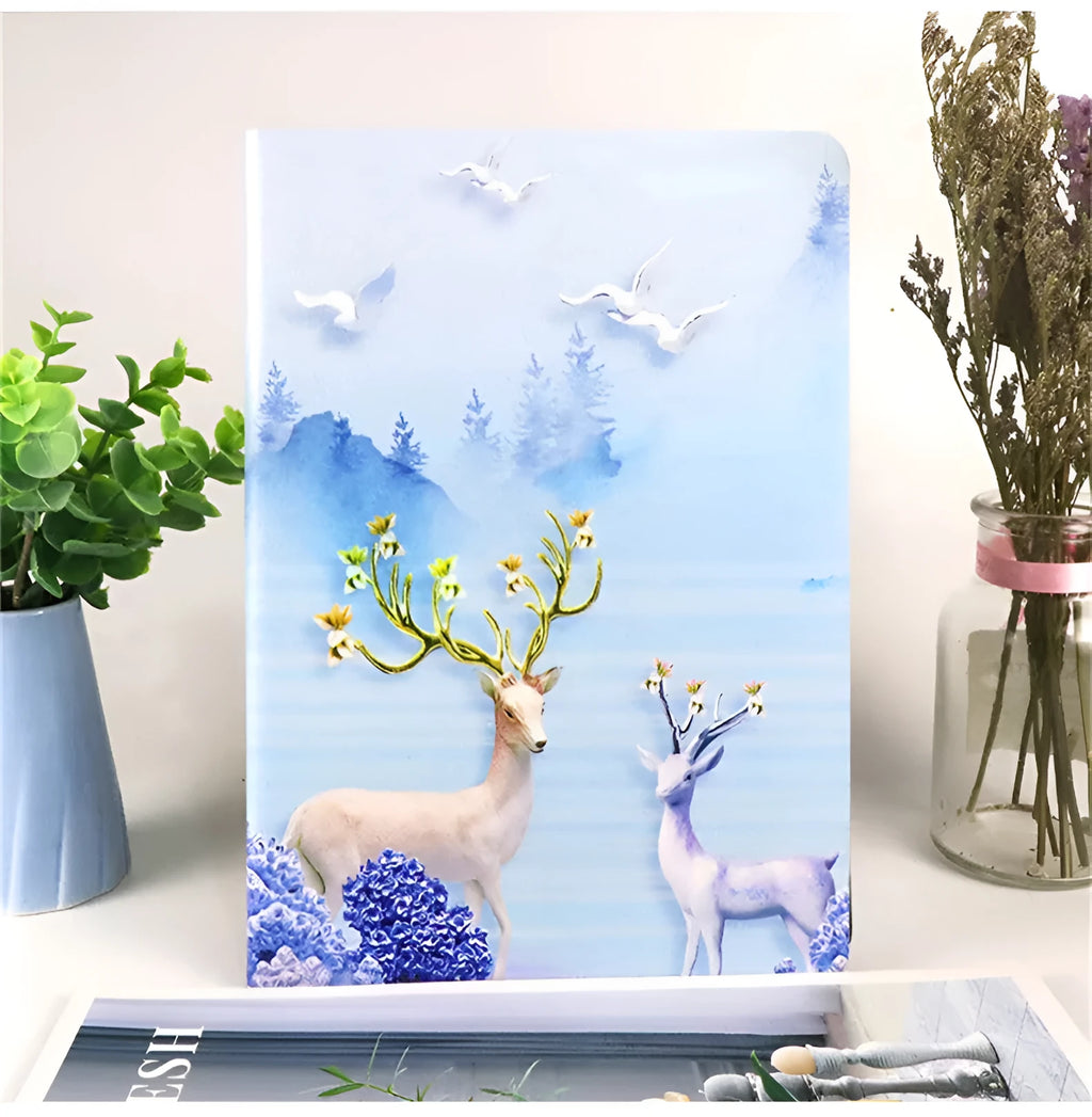 Cartoon design TPU protective case for Apple iPad tablet in Elk colour theme.