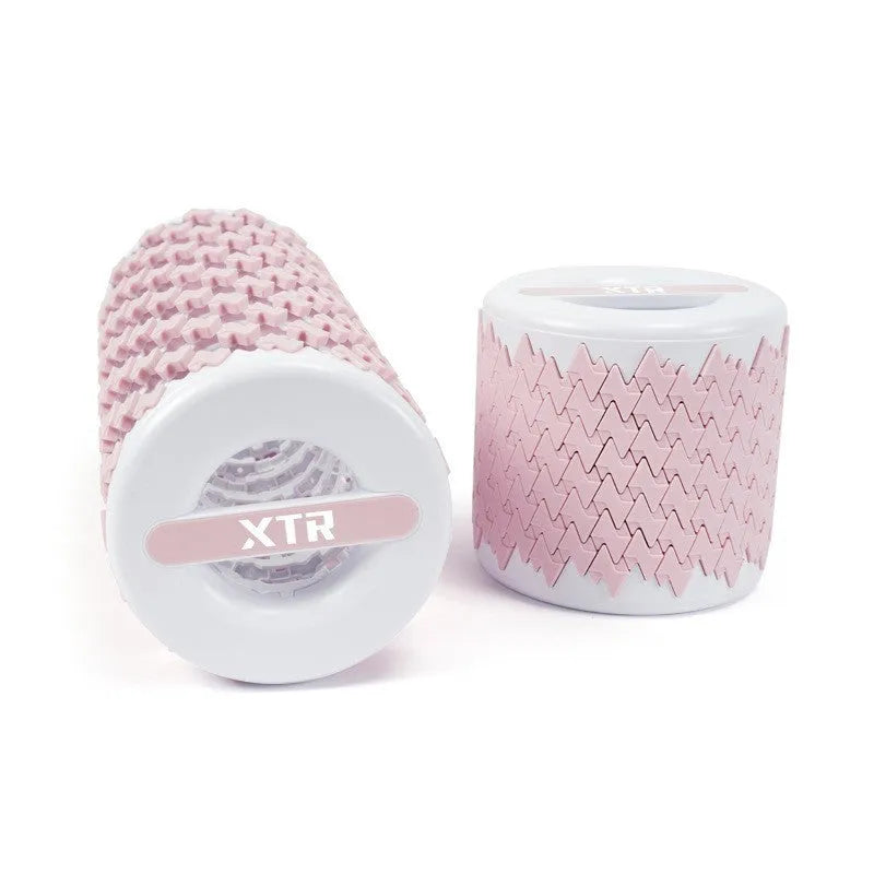 Adjustable telescopic foam roller in four colour options for home fitness and muscle relaxation