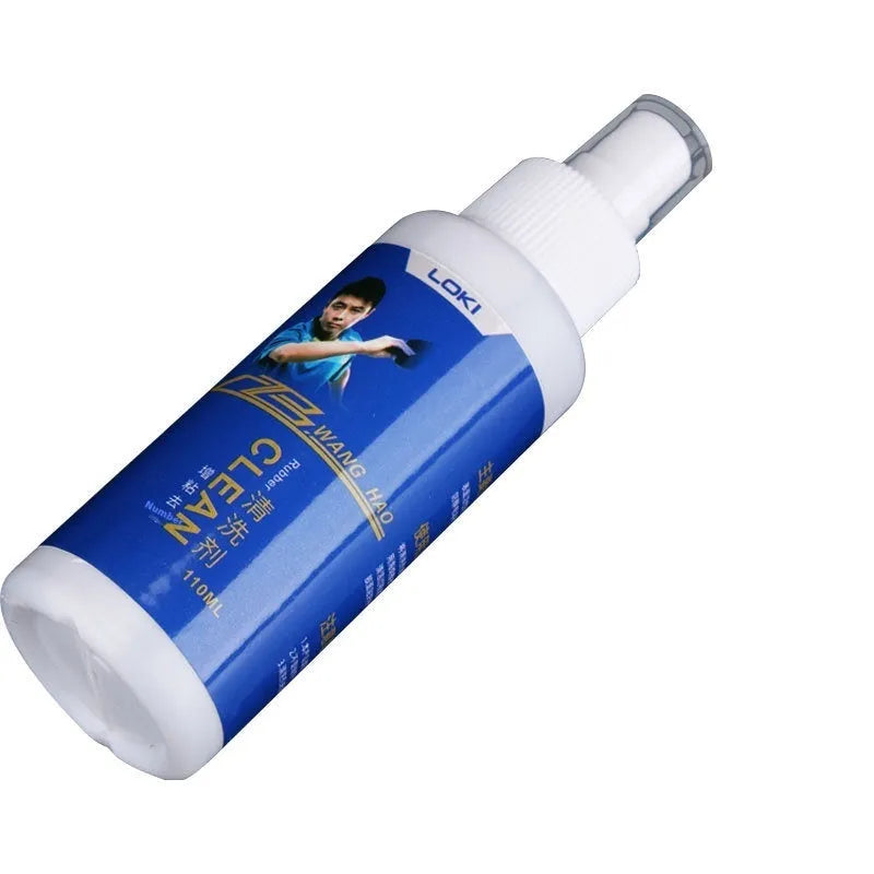 110ml table tennis blade rubber cleaning liquid bottle with sponge applicator for racket maintenance