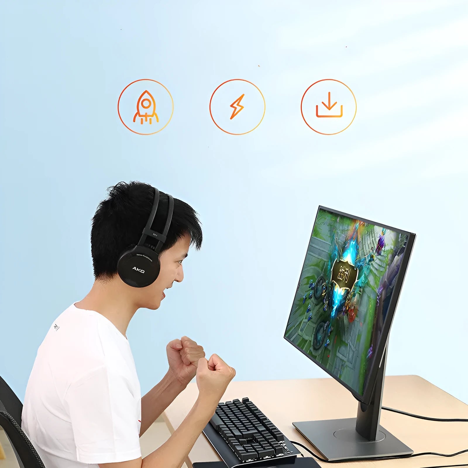 Black plastic home network cable for high-speed broadband router and computer connection