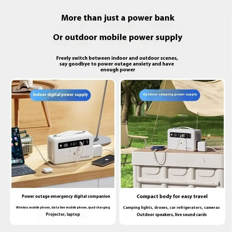 Outdoor 220V portable power supply 200W FF series with compact dimensions and carrying handle