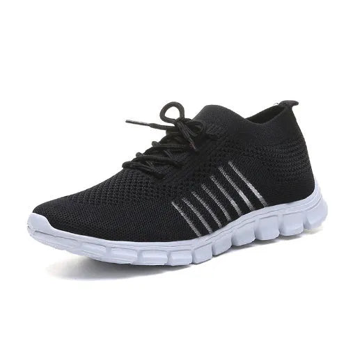 Women's high-cut lace-up platform sneaker in a choice of seven colours on a rubber sole.