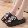 Indoor cartoon platform EVA slippers with thickened sole, available in various colours and sizes