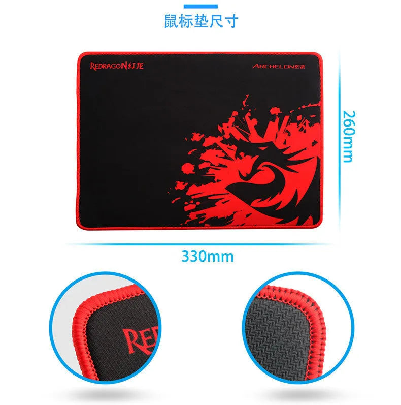 Monochrome luminous wired mechanical green axis keyboard set with mouse, mouse pad, and headphones aluminium alloy build