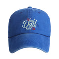Cotton baseball cap with embroidered letters, dome crown, adjustable strap in multiple colours