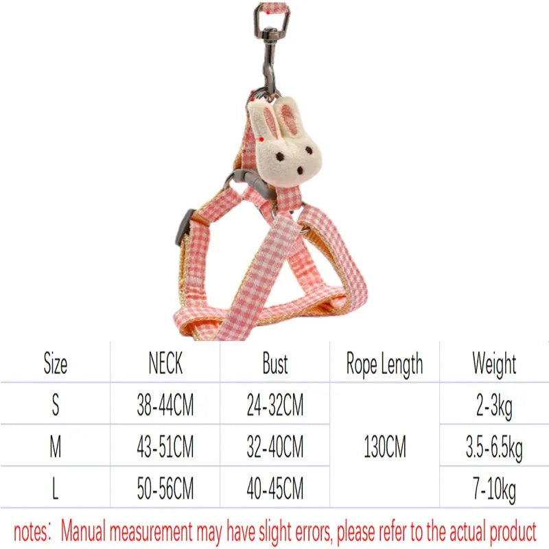 Blue quick-release anti-pull dog harness and leash set for small pets on a white background