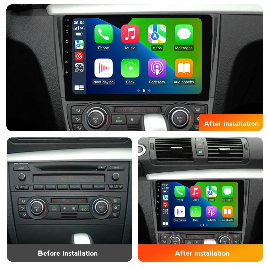 Android 9-inch touchscreen car navigation radio unit for BMW E87 dashboard